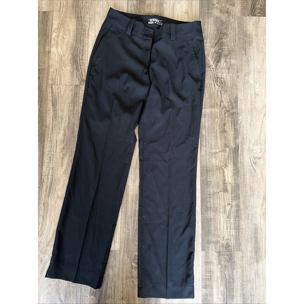 Nike Golf Womens Pants Size 6 Black Stretch Nylon Performance Trousers Dri-Fit